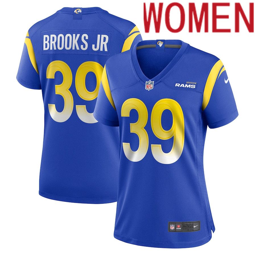 Women Los Angeles Rams 39 Antoine Brooks Jr. Nike Royal Game NFL Jersey